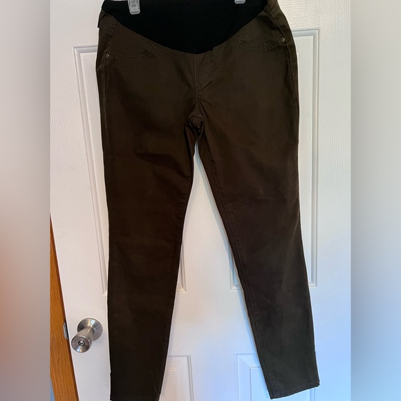 Maternity Pants Army Green Size 2 Skinny - Picture 1 of 3